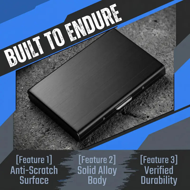 🔒 Slim RFID-Blocking Metal Card Holder
