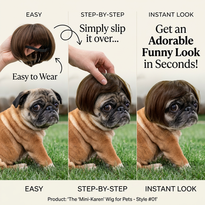 🐶Funny Pet Wig Hair Accessories for Dogs & Cats