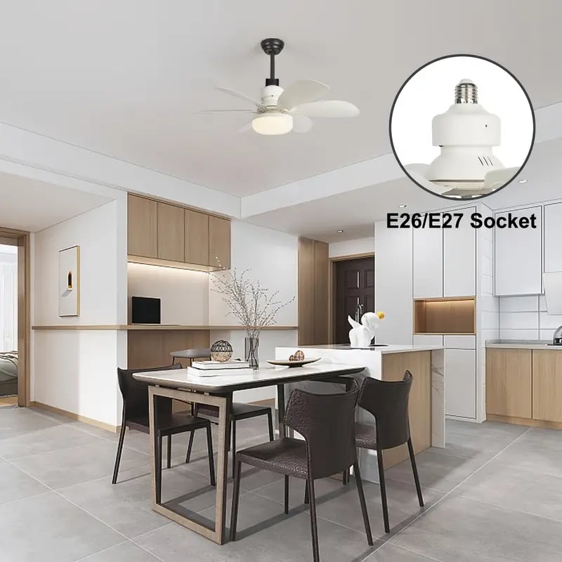 ✅Install In 3 Mins! Socket Screw-in Fan Light 2 In 1✨