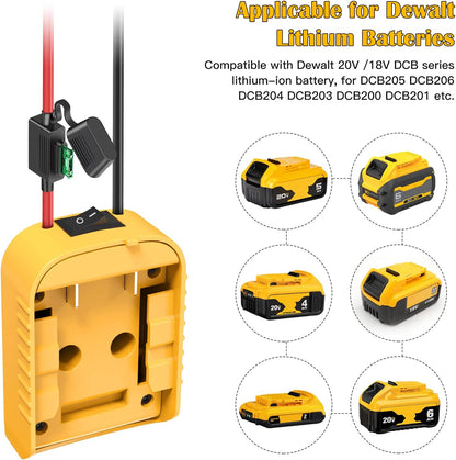 Power Wheels Adapter for Dewalt 20V Battery Adapter Power Wheels Battery Conversion Kit with Switch