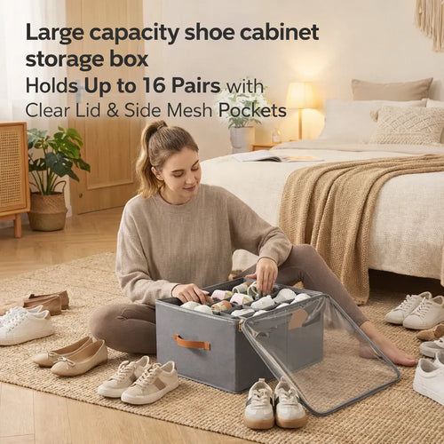 👟Large capacity shoe cabinet storage box