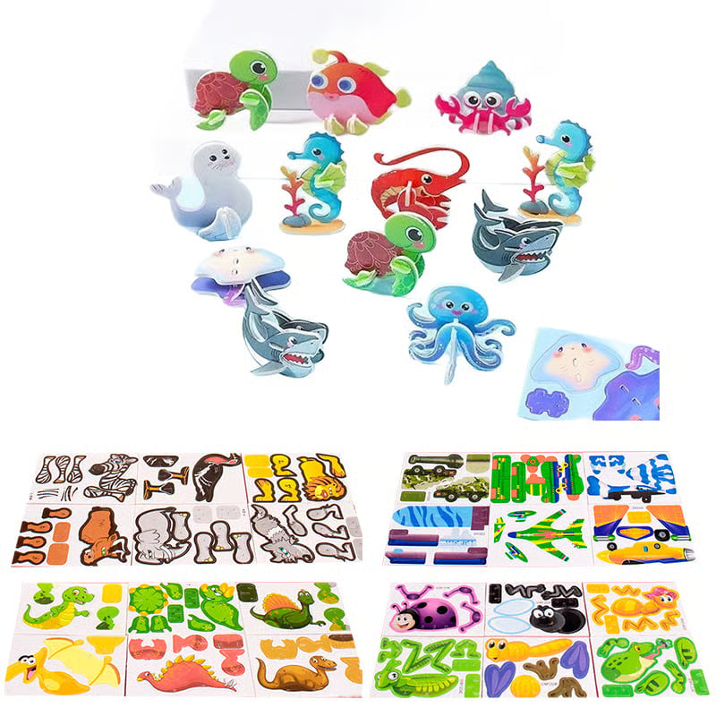 DIY 3D Creative Insect Paper Jigsaw Puzzle, Screen-Free Educational Paper Craft Model Toy For Kids