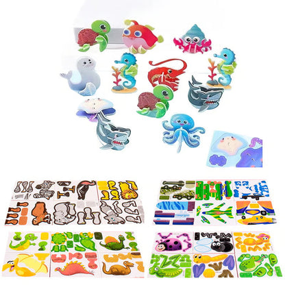 DIY 3D Creative Insect Paper Jigsaw Puzzle, Screen-Free Educational Paper Craft Model Toy For Kids