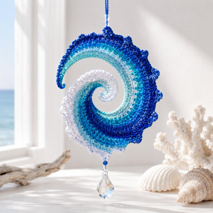 🌊🧵 Kit DIY de girouette crochetée « Vague Océane »
