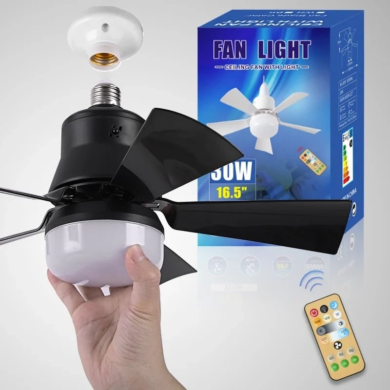 ✅Install In 3 Mins! Socket Screw-in Fan Light 2 In 1✨