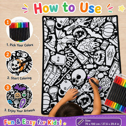 🎨 DIY Doodle Blanket — Color, Create & Make It Uniquely Yours! ✨