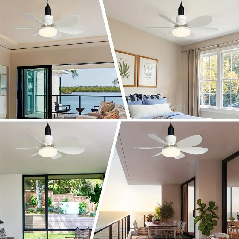 ✅Install In 3 Mins! Socket Screw-in Fan Light 2 In 1✨