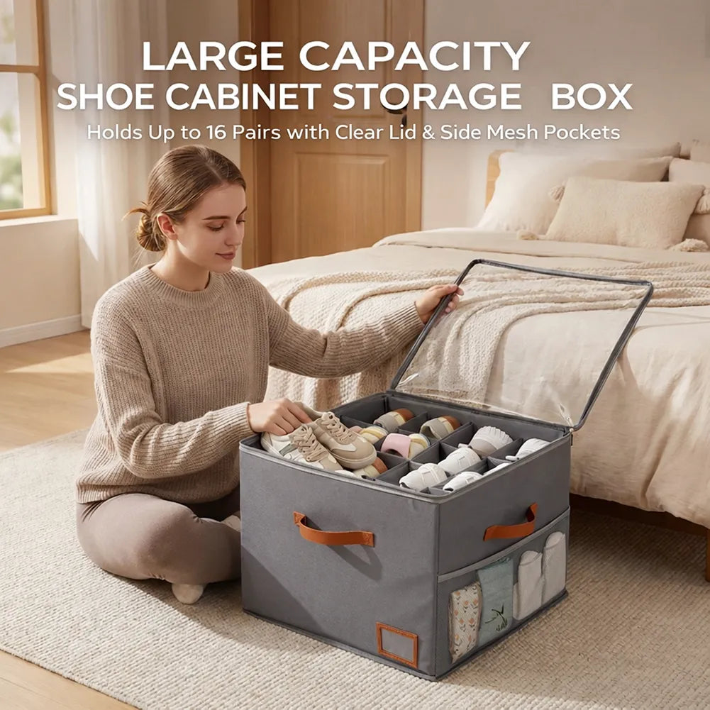 👟Large capacity shoe cabinet storage box