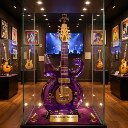 🔥Last Day 49% OFF🔥 - Purple Music Legend Guitar-Shaped Commemorative Whiskey Bottle