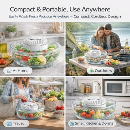 🥬 Fruit & Vegetable Washer – Chemical-Free, Removes Pesticides & Bacteria Instantly