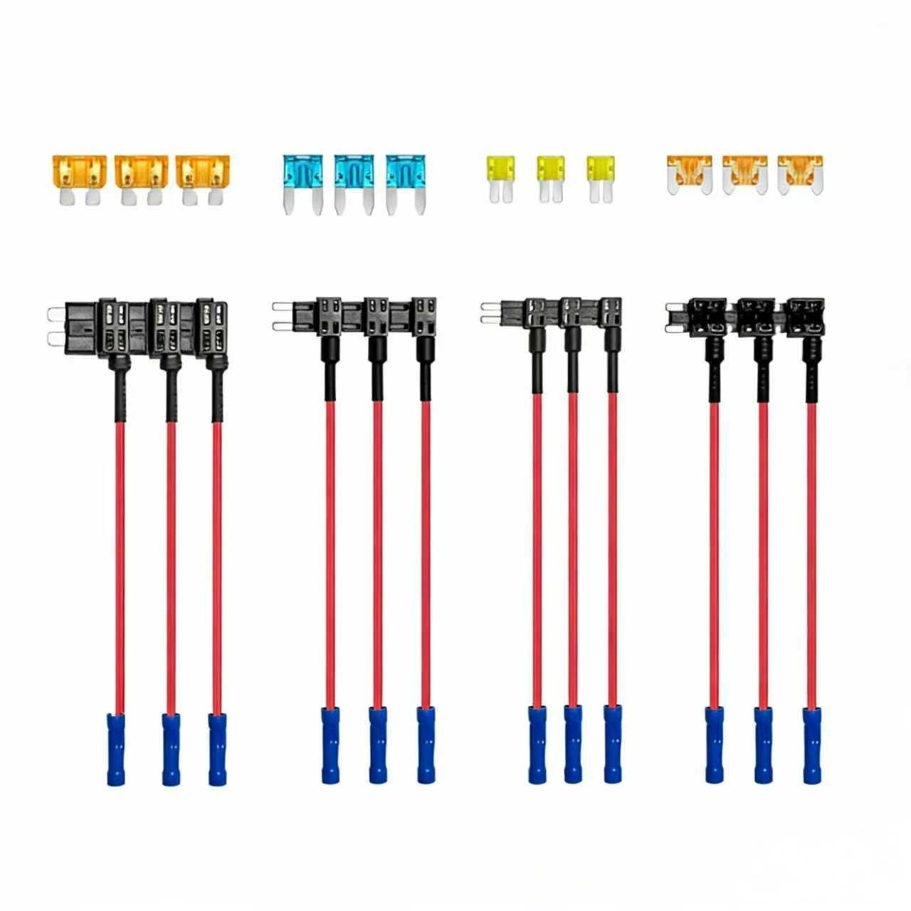 12PCS 4-Types Add-a-Circuit Fuse Tap Kit