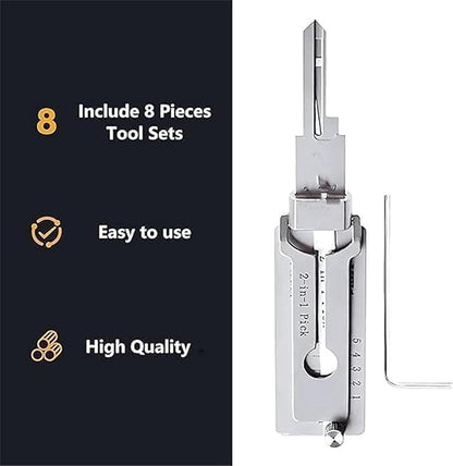 🔥HOT SALE 49% OFF⚒️Stainless Steel Master Key Locksmith Training Tool, SS001 Pro Tool, Practical Cylinder Set