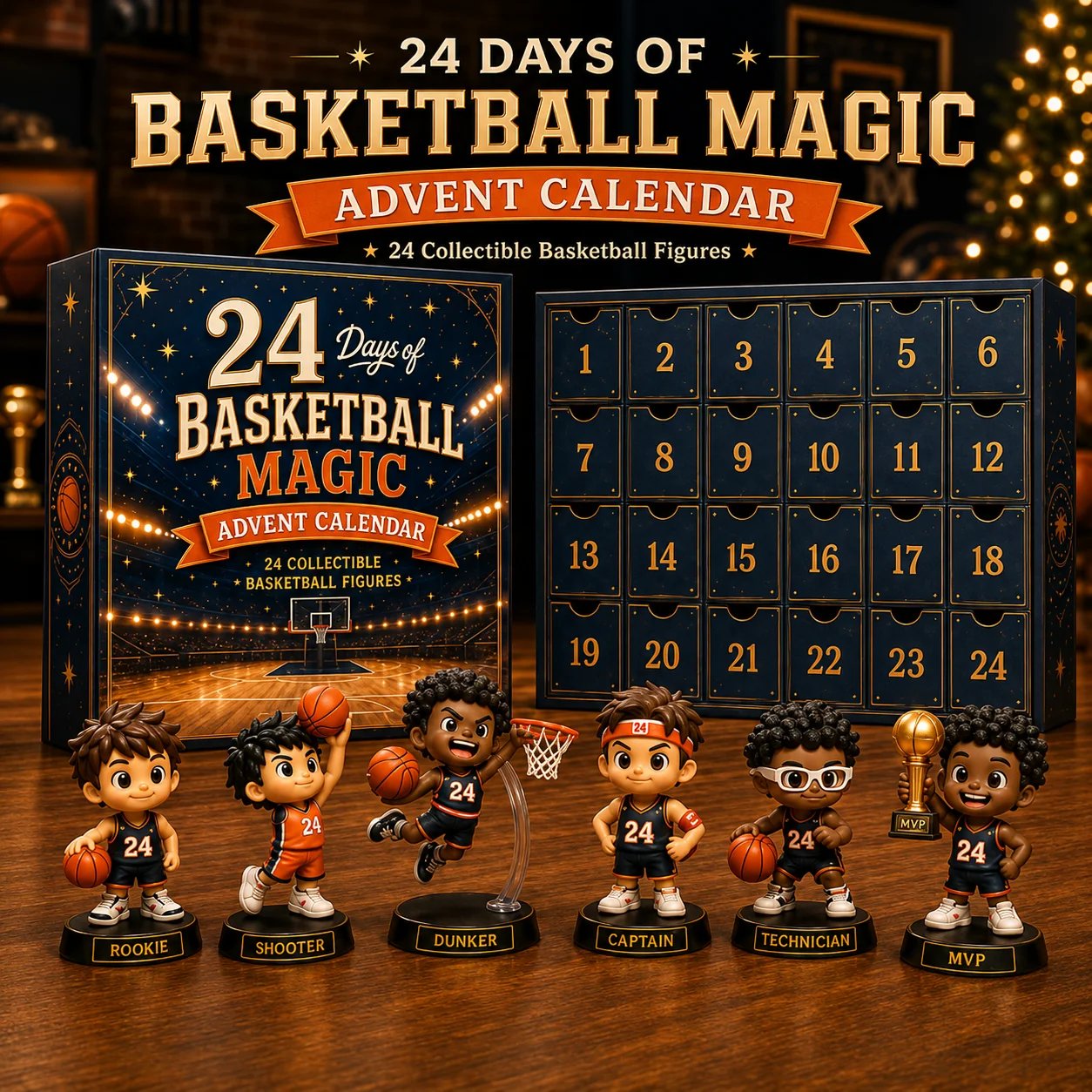 24 Days of Basketball Magic Advent Calendar | 24 Collectible Basketball Figures 🏀