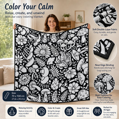 🎨 DIY Doodle Blanket — Color, Create & Make It Uniquely Yours! ✨