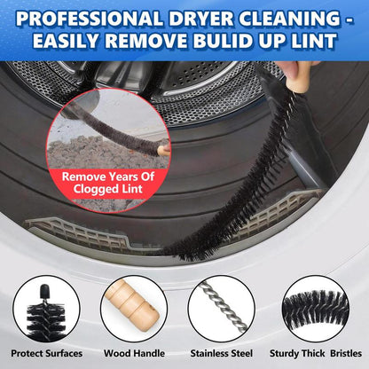 💥2 Pieces Dryer Vent Cleaner Kit Compatible with Most Vacuum Cleaner