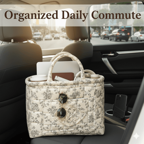Car storage basket with handle - foldable washable storage basket and multi-purpose fabric box