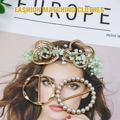 👗4 Counts Women's Fashion Metal Shirt Clips