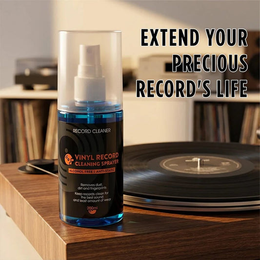 💥 Anti-Static Vinyl Record Cleaning Spray – Dust Removal, Alcohol-Free, Easy Mist ✨