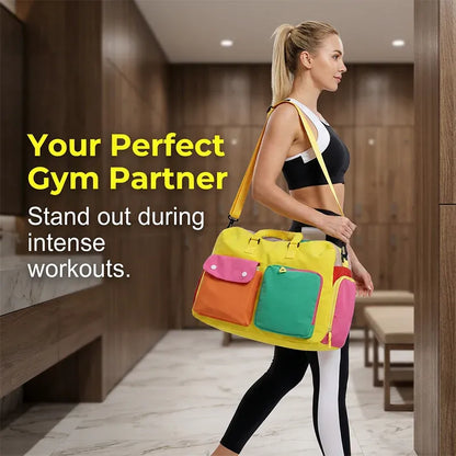 🏆LAST DAY SALE 49% OFF🔥Casual Color Block Overnight Bag