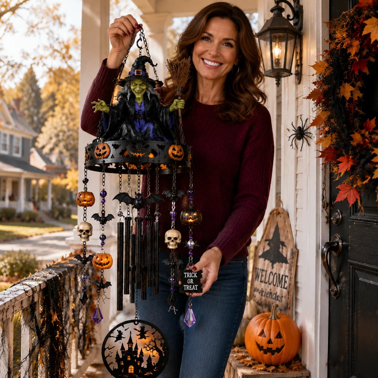 🔥🔥🔥2026 New High-Quality Fully Handmade Custom Witch-Themed Outdoor Wind Chime
