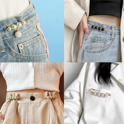 🔥6-Piece Pearl Brooch Pin Set - Decorative Mixed-Style Fasteners for Cardigans & Dresses