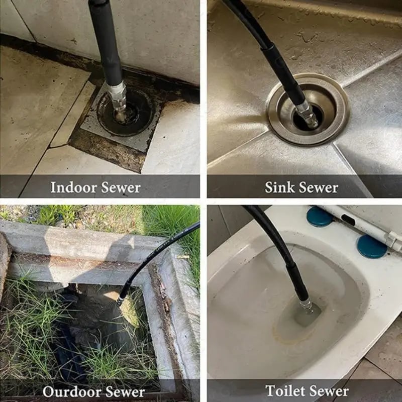 🚿 Powerful Stainless Steel Sewer Jetter Nozzle – Up to 5000 PSI for Deep Drain Cleaning! 💧