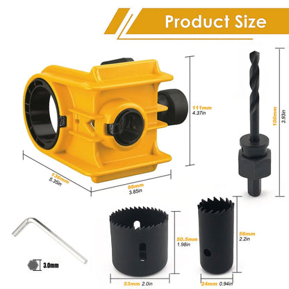 🚪 Door Lock Installation Jig Kit | Wood Door Knob & Deadbolt Hole Drilling Set