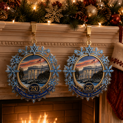 🔥Last 30pcs✨⏰ Limited anniversary edition✨49% OFF!🔥White House 250th Anniversary Commemorative Snowflake Ornament