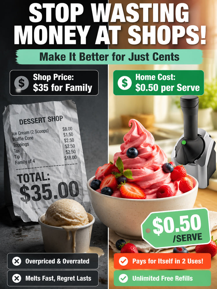 🍦Family Fruit Ice Cream Maker | 100% Natural Sugar-Free Desserts, BPA-Free & Safe For Children