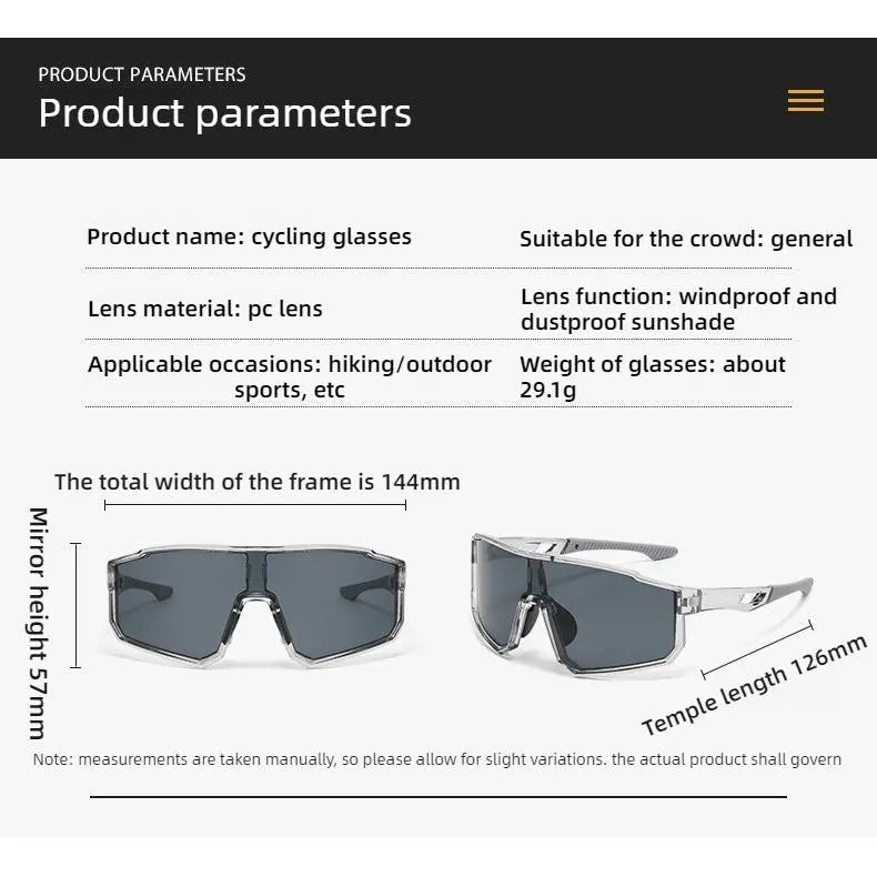 UV400 Protection Windproof Colorful Mirrored Sports Eyewear