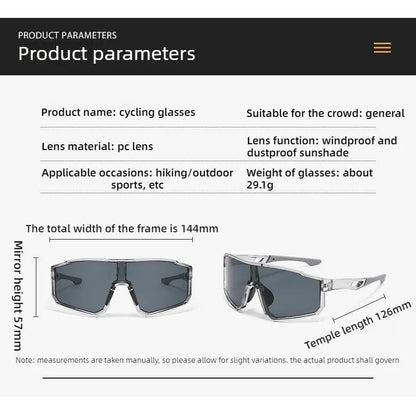 UV400 Protection Windproof Colorful Mirrored Sports Eyewear