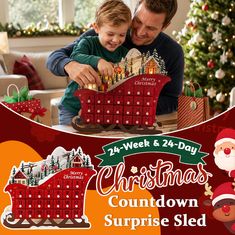 🎄 24-Week & 24-Day Christmas Countdown Surprise Sled 🎁