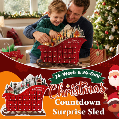 🎄 24-Week & 24-Day Christmas Countdown Surprise Sled 🎁