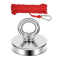 Silver magnet + Red cord