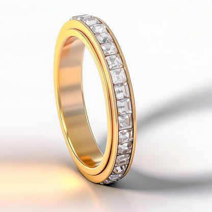 💥New Arrival | September Laurel Anxiety Rings for Women and men Titanium Steel Spinner Fidget Band