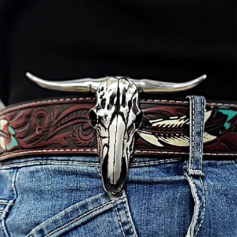 Western-style belt buckle multi-functional accessory