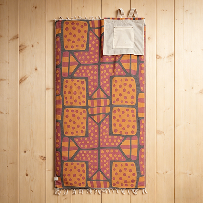 ⏰LAST DAY $20 OFF - 🏖️Sand Cloud 2-in-1 Turkish Cotton Towel Bag with Inner Zip Pocket & Sand-Repelling Fabric