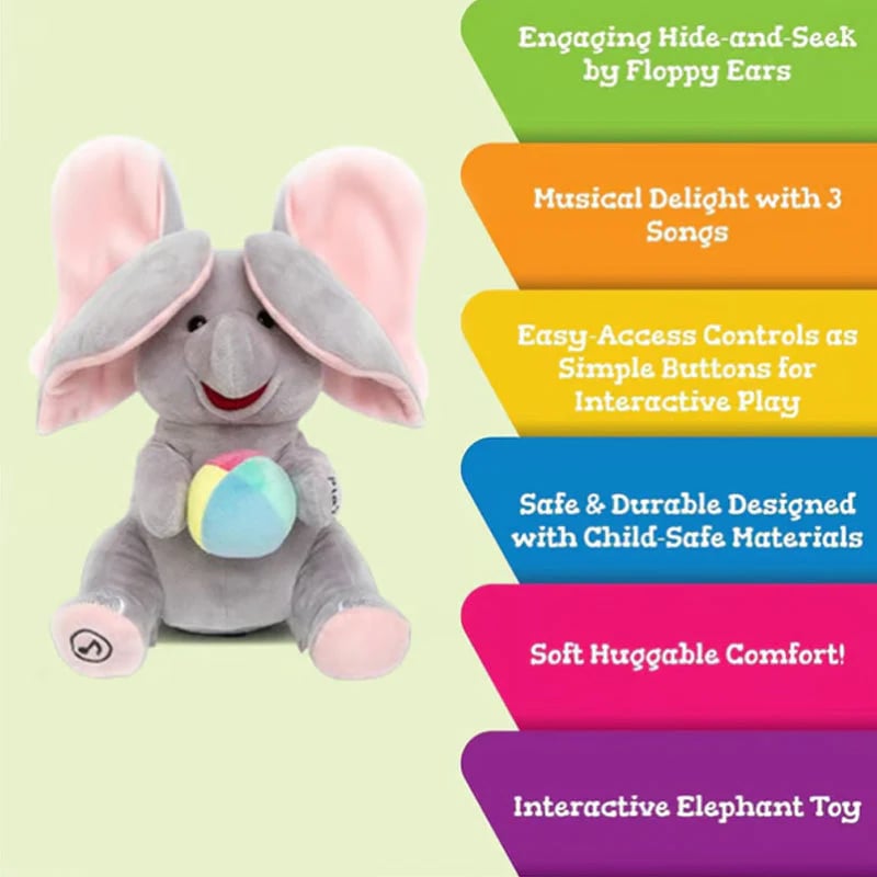 Cute Hide And Seek Elephant Plush Doll