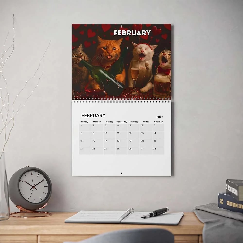 🔥LAST DAY 50% OFF - 🍺🐱Drunk Cats 2027 Calendar