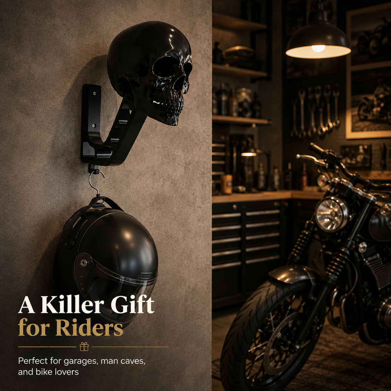 🔥Black Knight Skull Helmet Stand