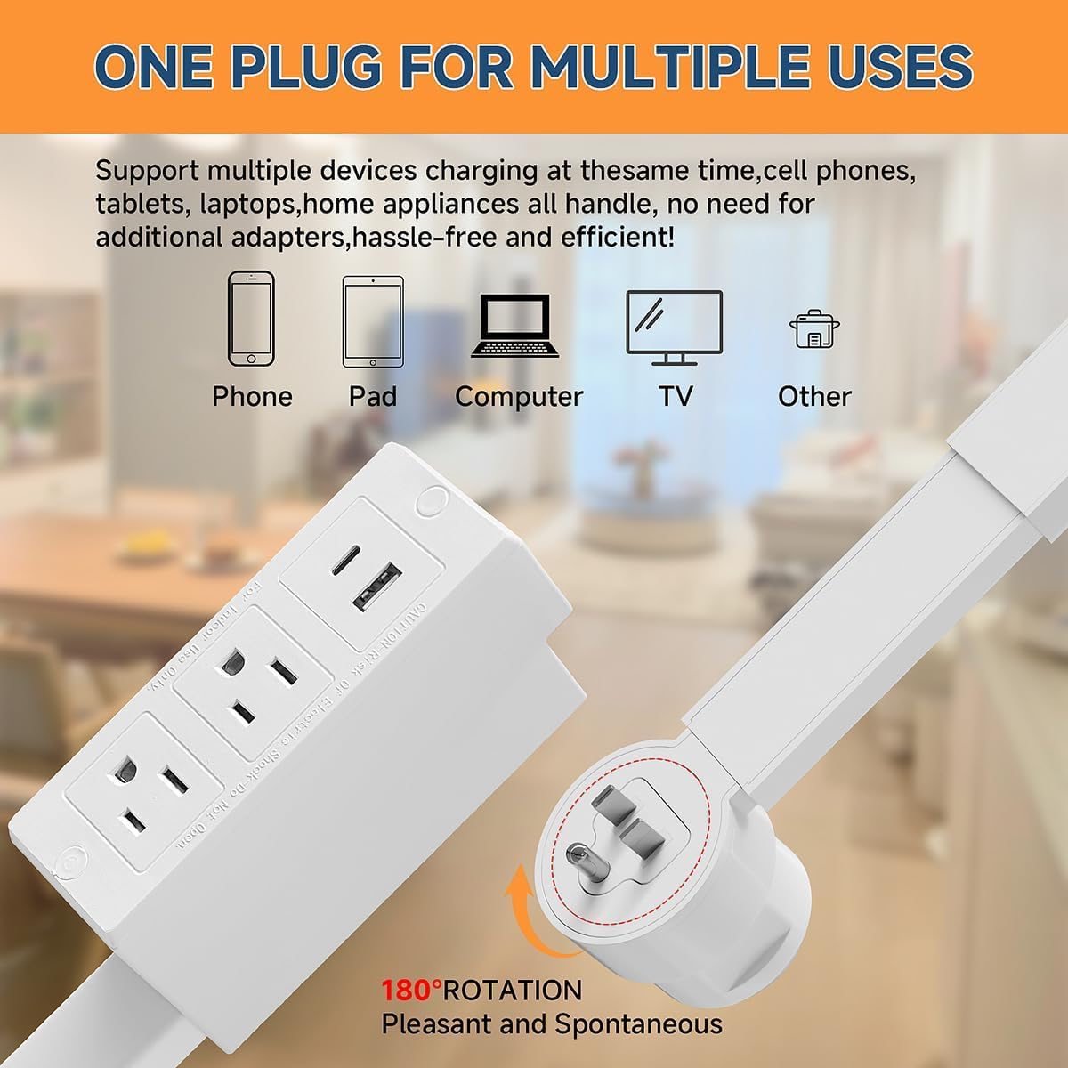 Last Day 49% OFF🔥Adjustable Electrical Outlet Extender Stick