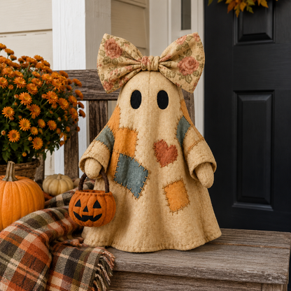 🎃 LIMITED-TIME OFFER – Vintage Patchwork Glowing Ghost Decor ✨