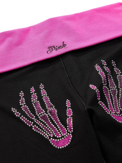 Skeleton Foldover Leggings