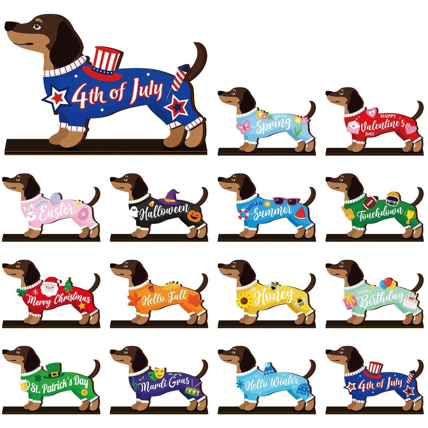 🎁 Unique Personalized Gift for Pet Lovers🐶 Interchangeable Seasonal Dog Decor
