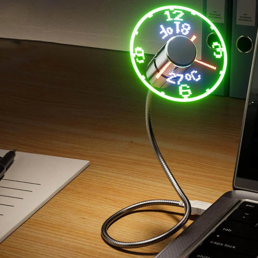 🔥HOT SALE 49% OFF🕛Portable LED time display clock fan with USB🍃