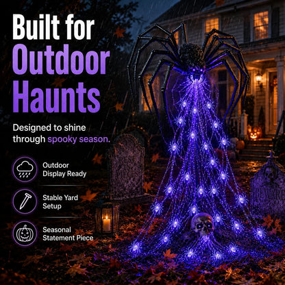 🎁Only Today 49% OFF 🔥 Halloween Spider Web Light Show🕷️