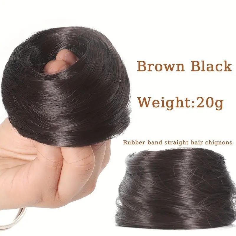 Cropped hair wig hair tie — —✨ Ideal for Everyday Wear, Scrunchie Base
