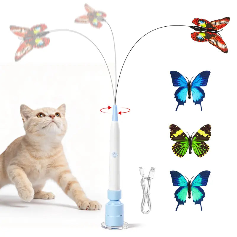 🐾 Interactive Electric Butterfly Cat Toy | Keep Your Kitten Entertained When You Are Away🦋