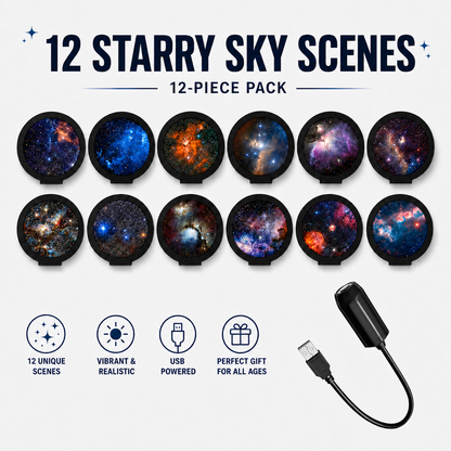 HD Holiday Scene Projector – Swappable Discs, USB Plug & Play | Christmas, Halloween & Galaxy