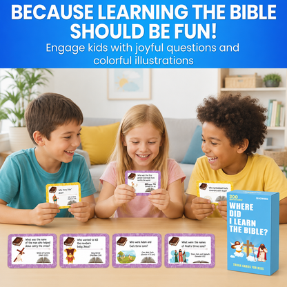 ✝️Bible Trivia Card Game – 300 Questions for Family Fun & Faith Learning (Ages 6+)